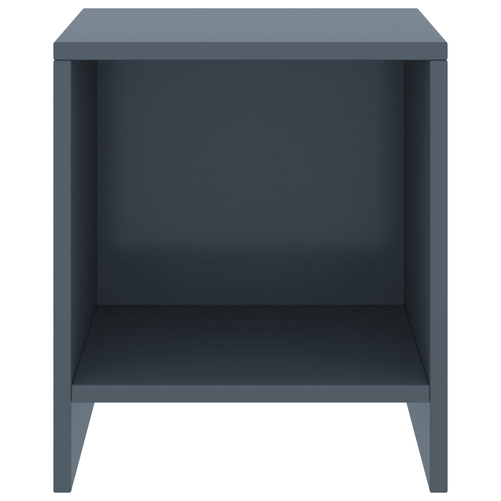 Bedside Cabinets 2 pcs Light Grey 35x30x40 cm Solid Pinewood