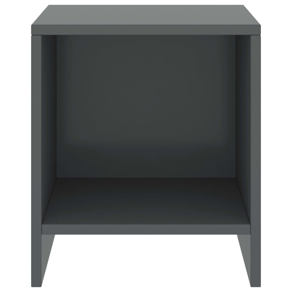 Bedside Cabinets 2 pcs Dark Grey 35x30x40 cm Solid Pinewood