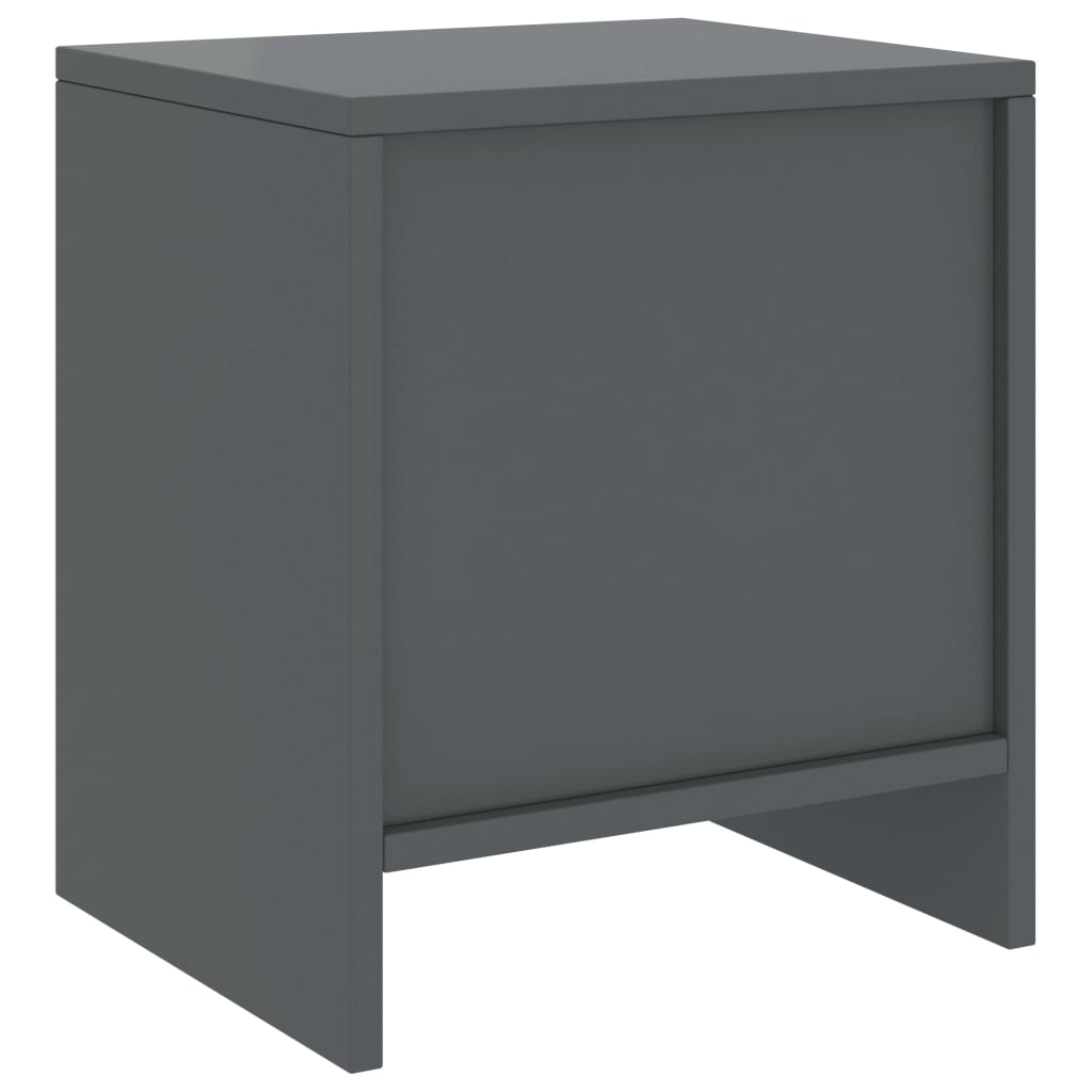 Bedside Cabinets 2 pcs Dark Grey 35x30x40 cm Solid Pinewood