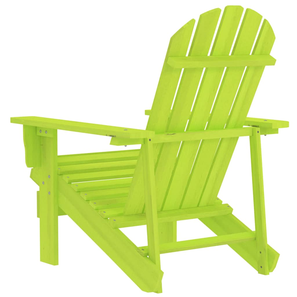 Garden Adirondack Chair Solid Fir Wood Green