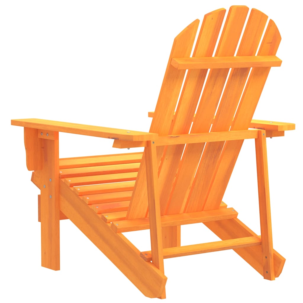 Garden Adirondack Chair Solid Fir Wood Orange