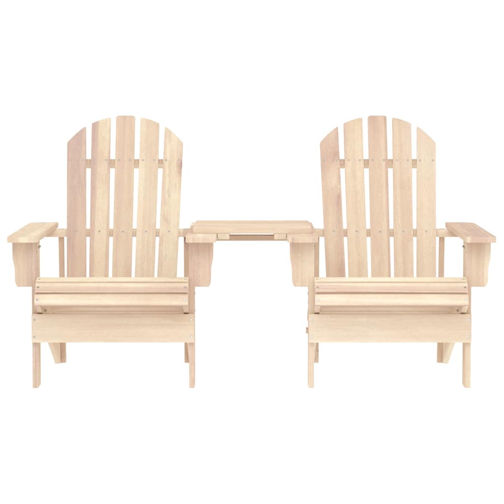 Garden Adirondack Chairs with Tea Table Solid Fir Wood