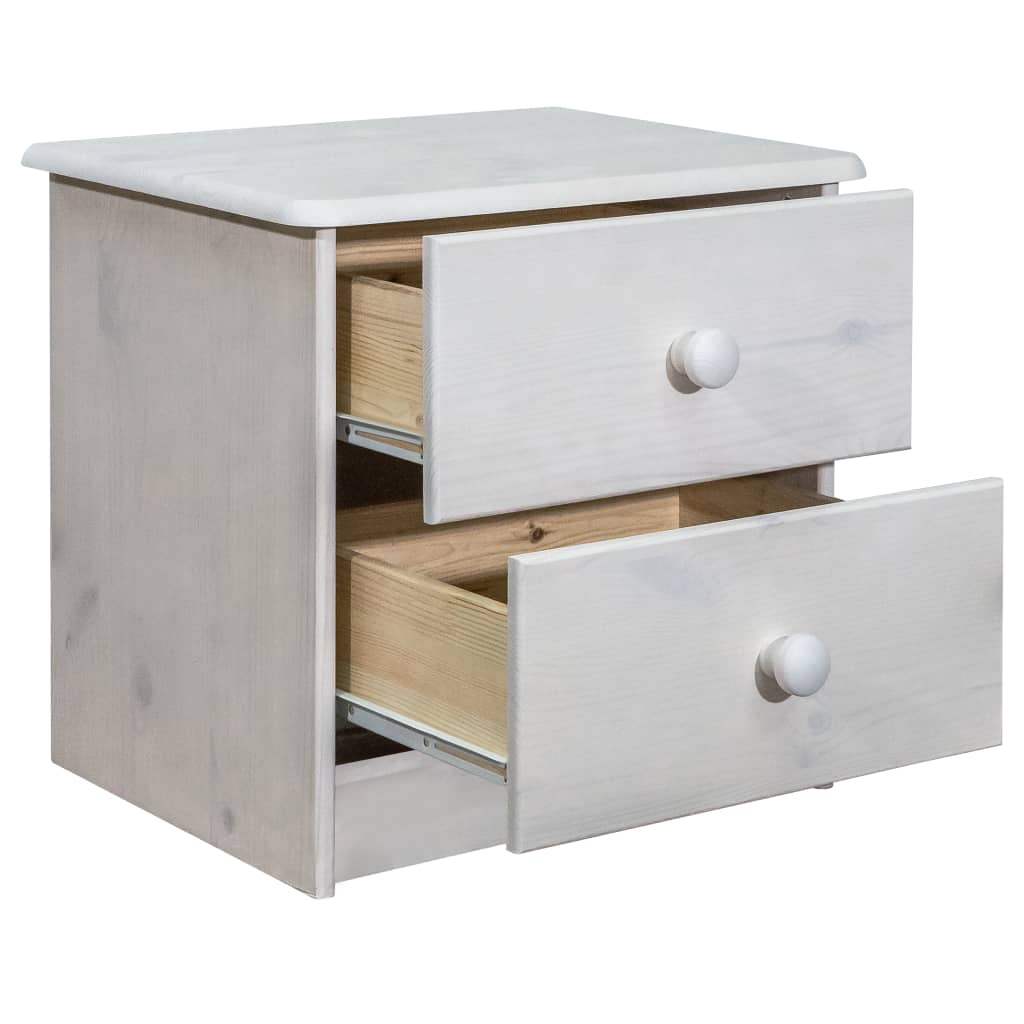 Bedside Cabinet 43x34x40 cm Solid Pine Wood