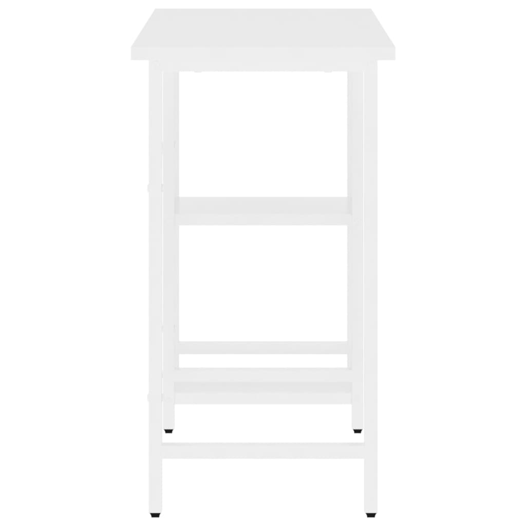 Computer Desk White 80x40x72 cm MDF and Metal