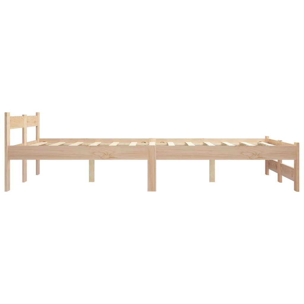 Bed Frame without Mattress Solid Pine Wood 160x200 cm