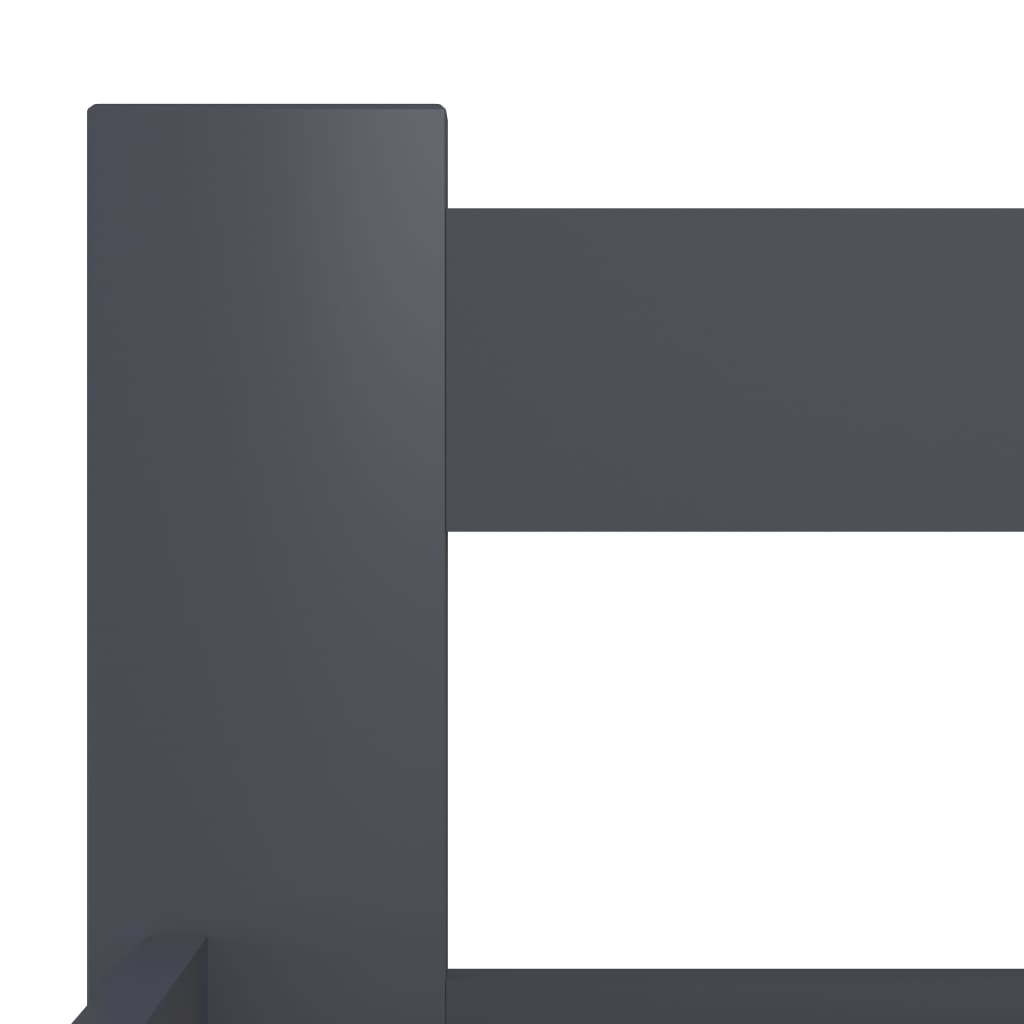 Bed Frame without Mattress Dark Grey Solid Pine Wood 160x200 cm