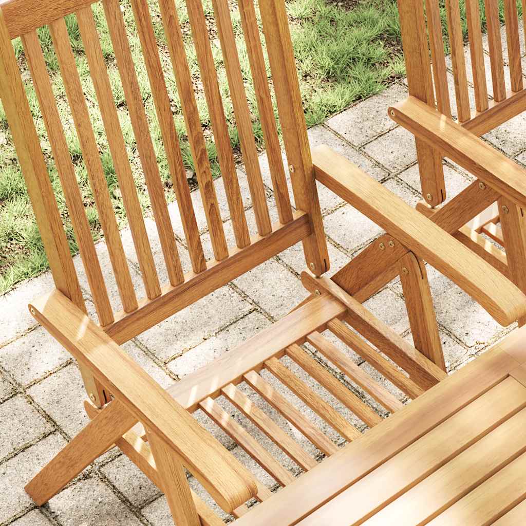 Folding Garden Chairs 6 pcs Solid Acacia Wood