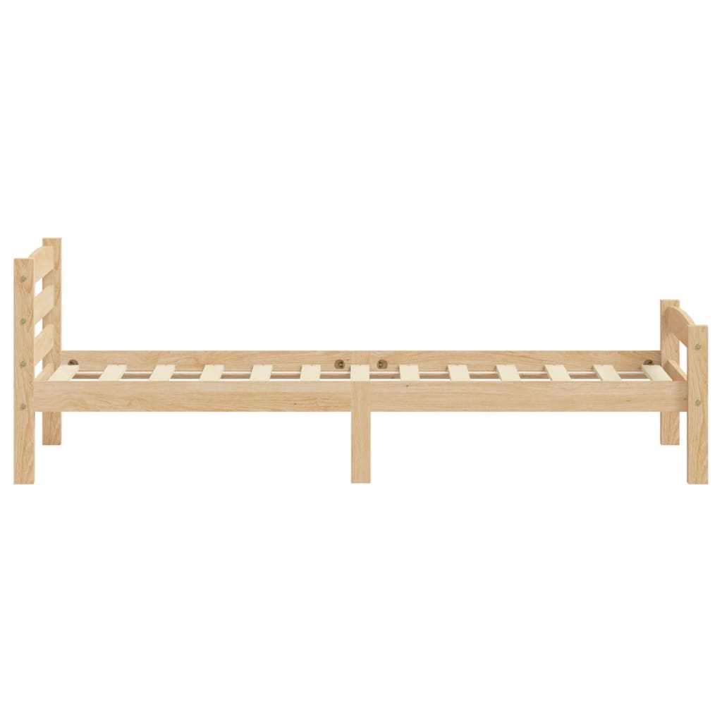 Bed Frame without Mattress Solid Pinewood 90x200 cm