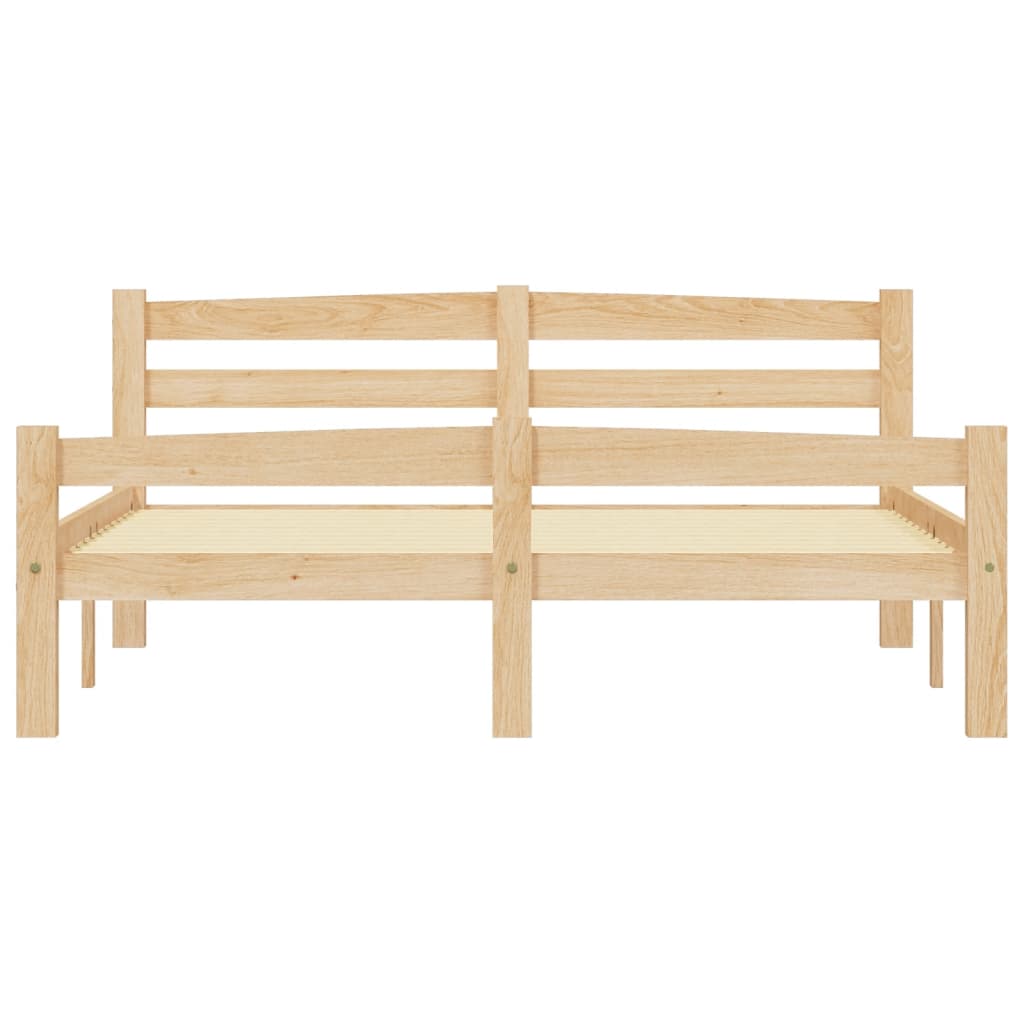 Bed Frame without Mattress Solid Pinewood 120x200 cm