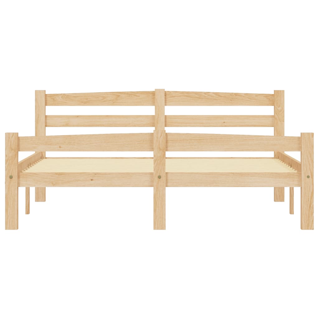 Bed Frame without Mattress Solid Pinewood 140x200 cm