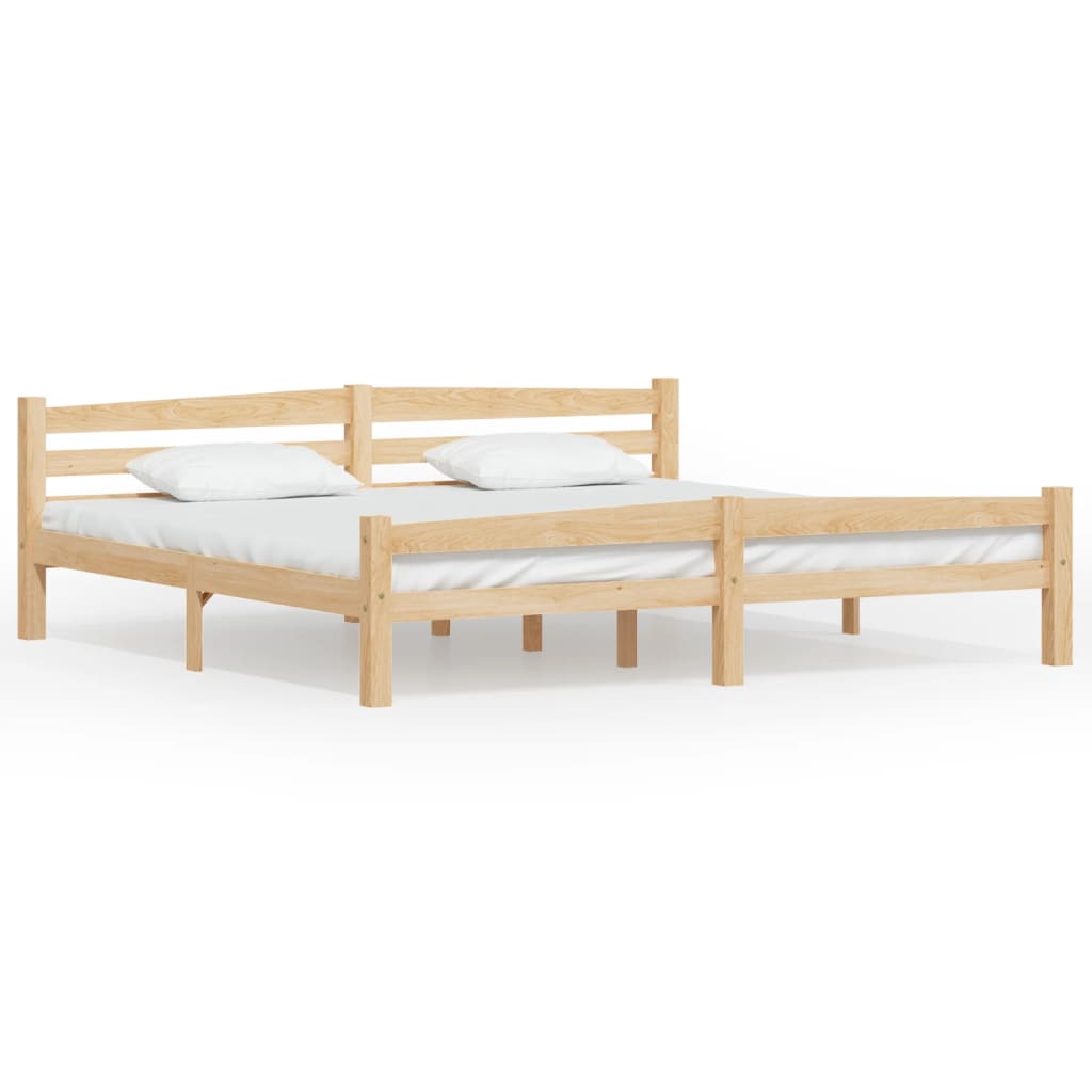 Bed Frame without Mattress Solid Pinewood 200x200 cm