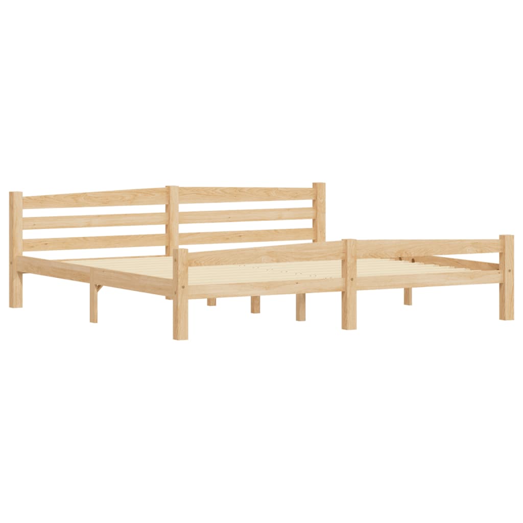 Bed Frame without Mattress Solid Pinewood 200x200 cm