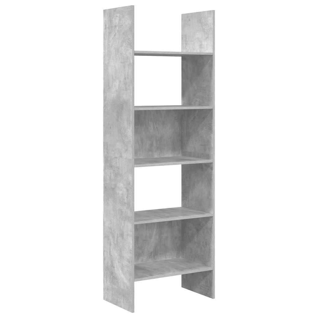 Book Cabinet Concrete Grey 60x35x180 cm Engineered Wood