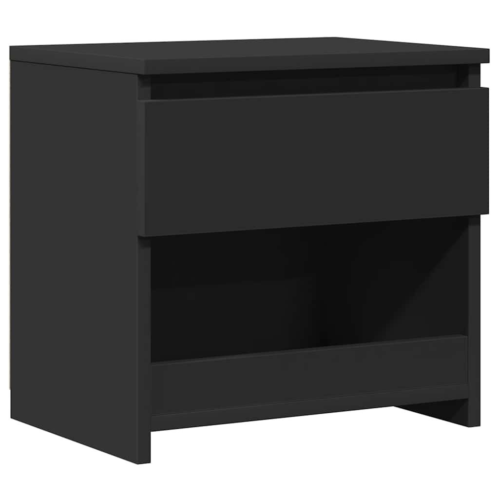 Bedside Cabinet Black 40x30x39 cm Engineered Wood
