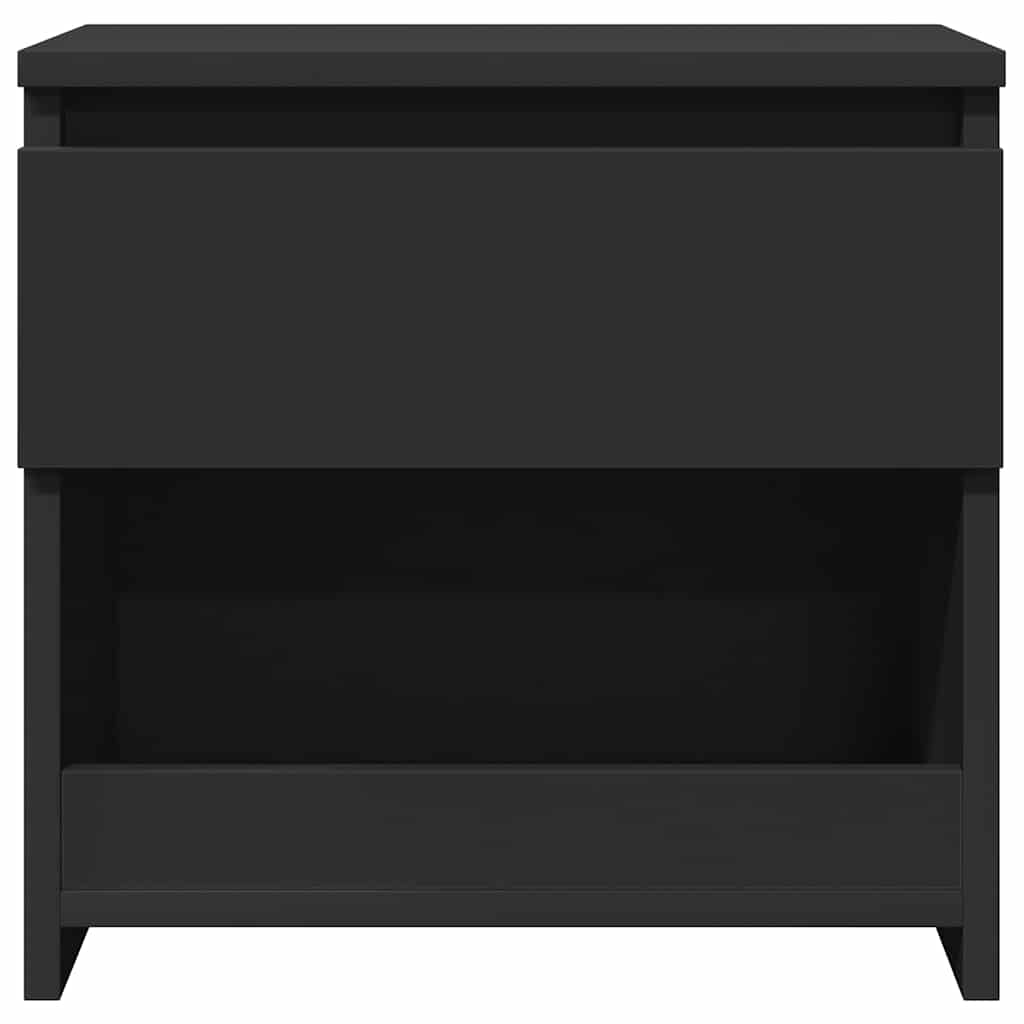 Bedside Cabinet Black 40x30x39 cm Engineered Wood