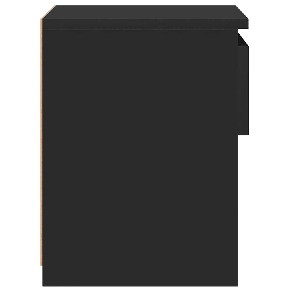 Bedside Cabinet Black 40x30x39 cm Engineered Wood