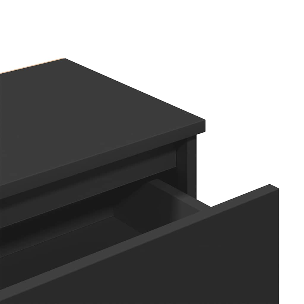 Bedside Cabinet Black 40x30x39 cm Engineered Wood