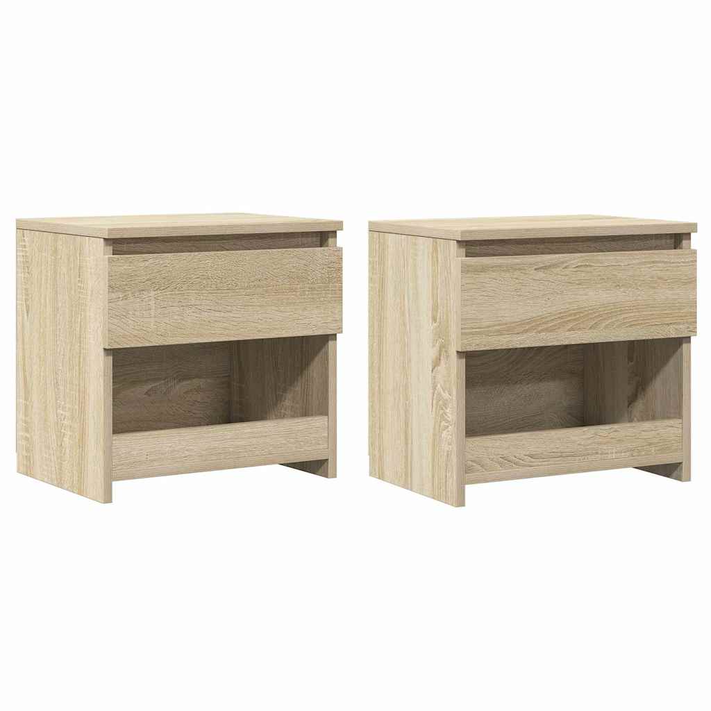 Bedside Cabinets 2 pcs Sonoma Oak 40x30x39 cm Engineered Wood