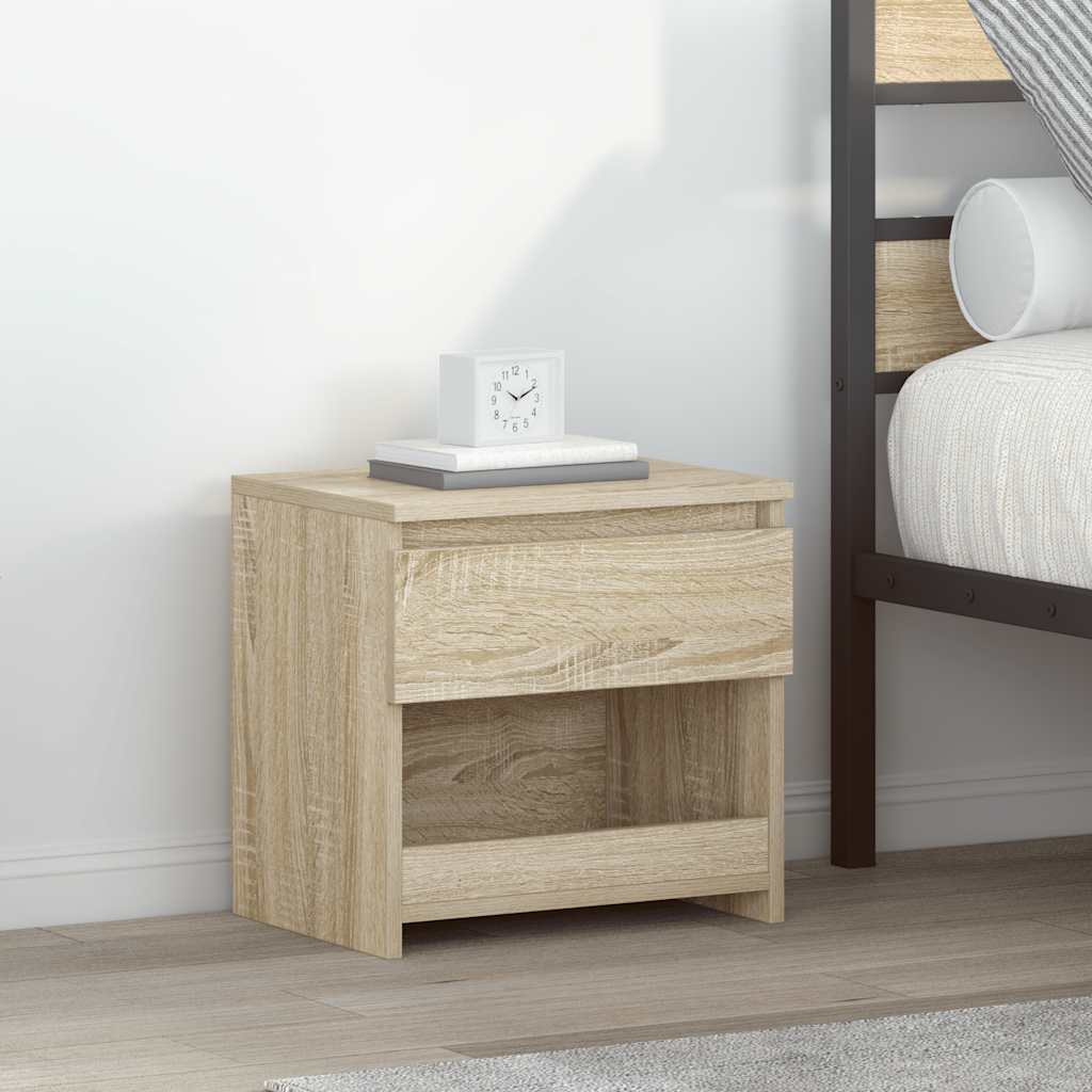 Bedside Cabinets 2 pcs Sonoma Oak 40x30x39 cm Engineered Wood