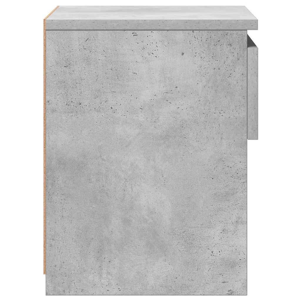 Bedside Cabinet Concrete Grey 40x30x39 cm Engineered Wood