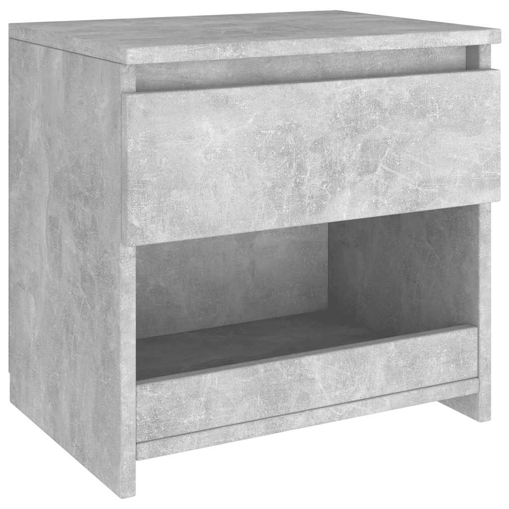 Bedside Cabinets 2 pcs Concrete Grey 40x30x39 cm Engineered Wood