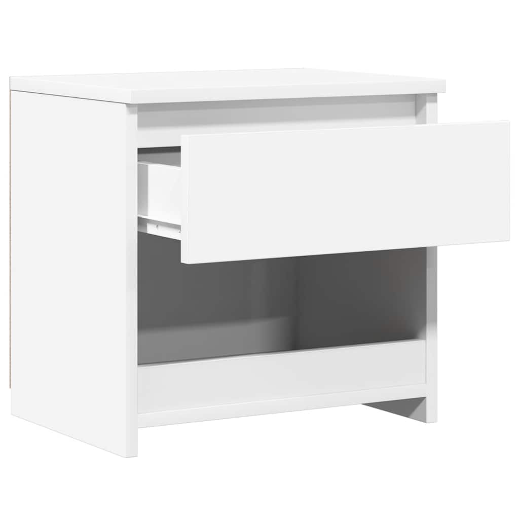 Bedside Cabinet High Gloss White 40x30x39 cm Engineered Wood