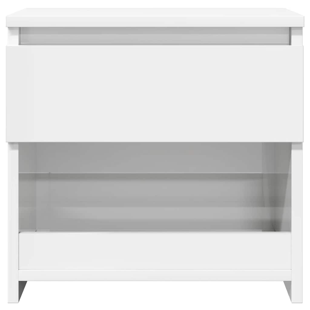 Bedside Cabinets 2 pcs High Gloss White 40x30x39 cm Engineered Wood