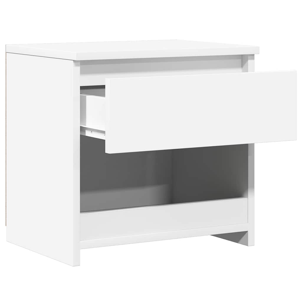 Bedside Cabinets 2 pcs High Gloss White 40x30x39 cm Engineered Wood