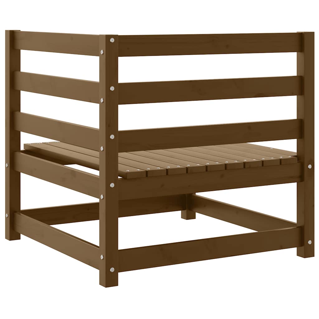 Garden Corner Sofa Honey Brown Solid Wood Pine