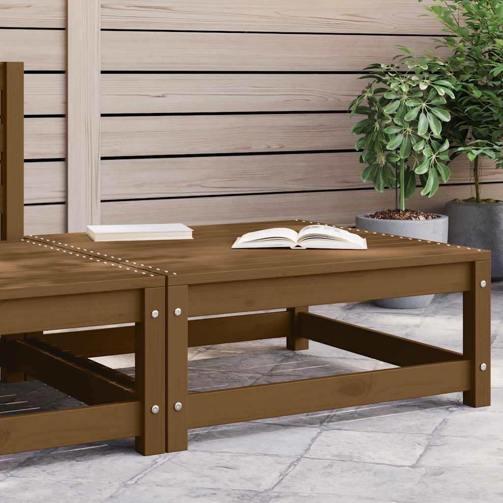 Garden Footstool 70x70x30 cm Honey Brown Solid Wood Pine