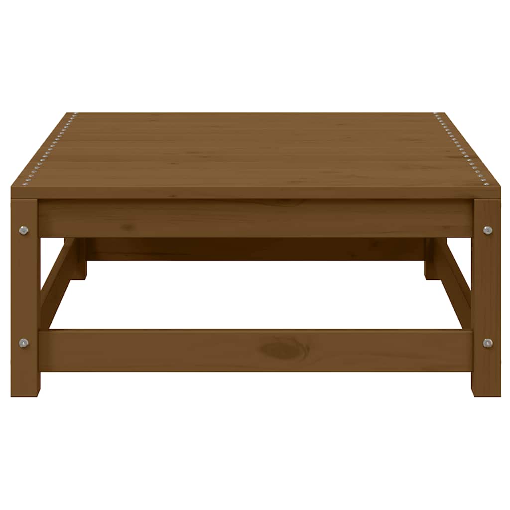 Garden Footstool 70x70x30 cm Honey Brown Solid Wood Pine