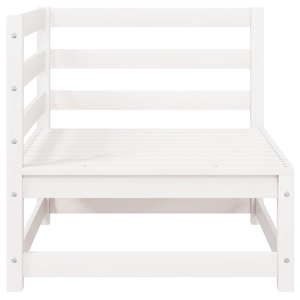 Garden Corner Sofas 2 pcs White Solid Wood Pine