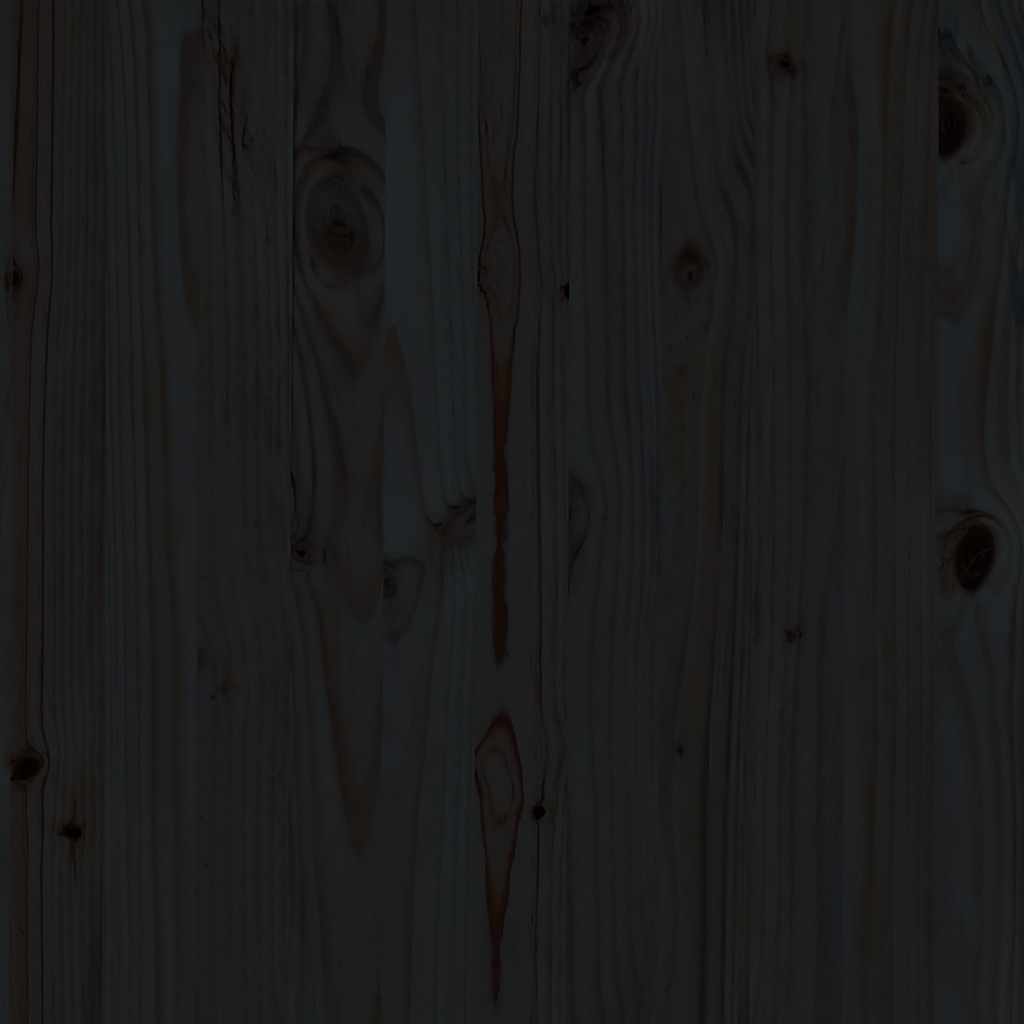 3 Piece Garden Lounge Set Black Solid Pinewood