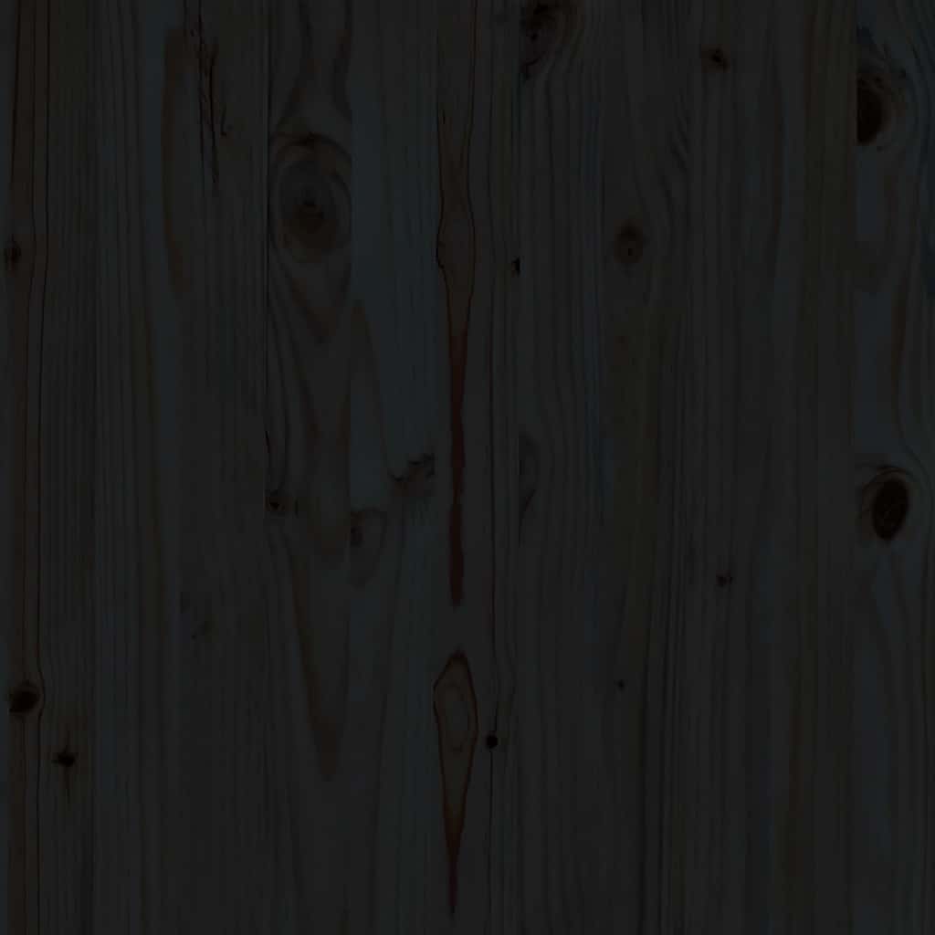 3 Piece Garden Lounge Set Black Solid Pinewood