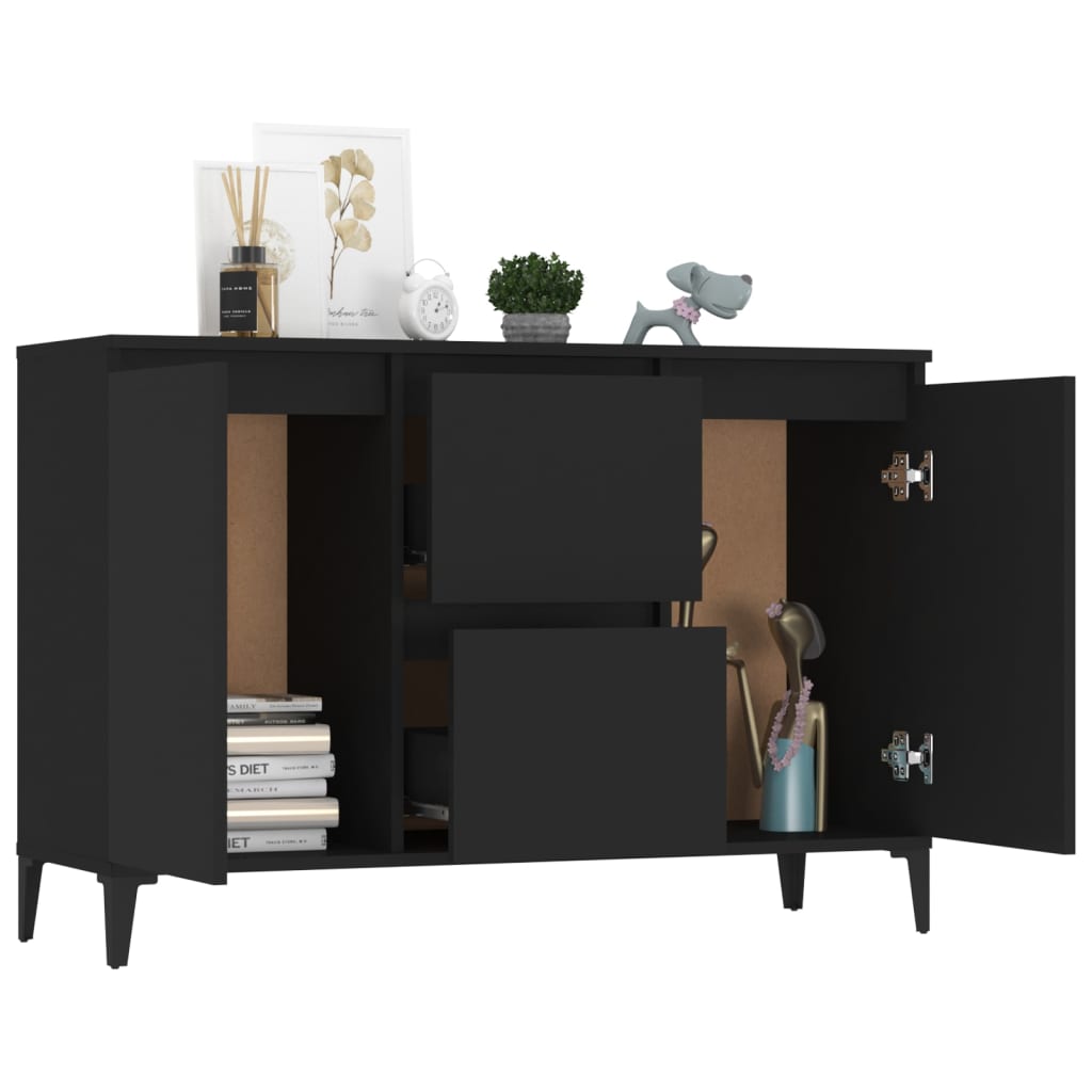 Sideboard Black 102x35x70 cm Engineered Wood