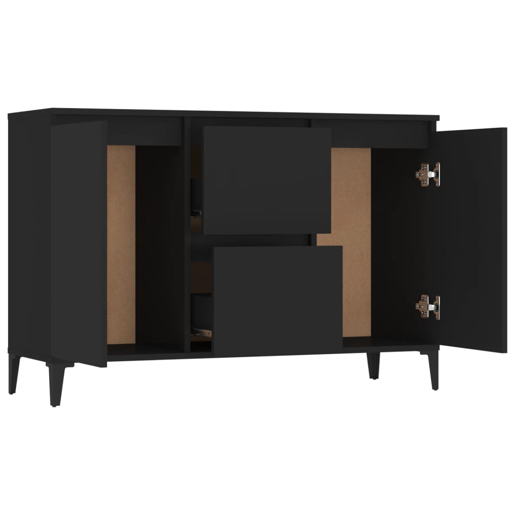 Sideboard Black 102x35x70 cm Engineered Wood