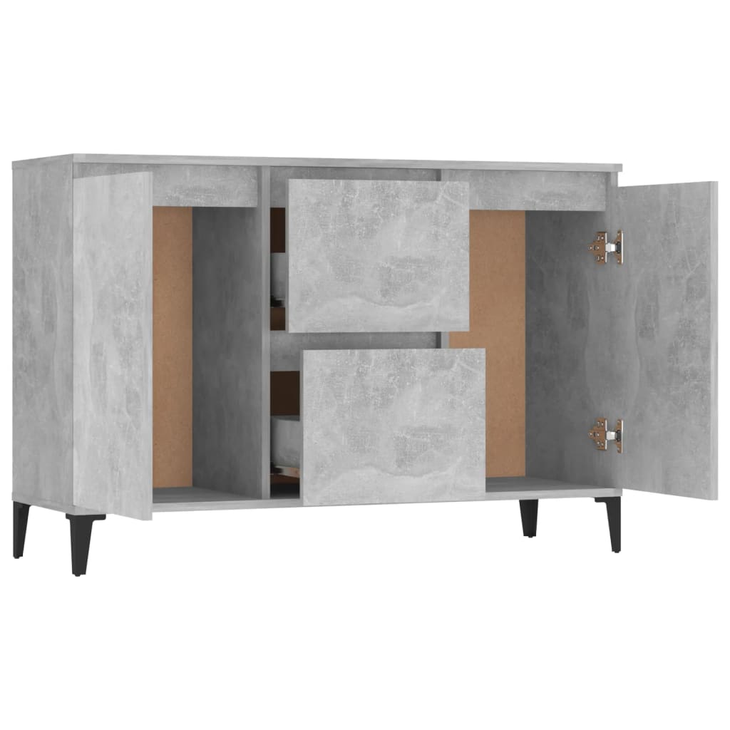 Sideboard Concrete Grey 102x35x70 cm Engineered Wood