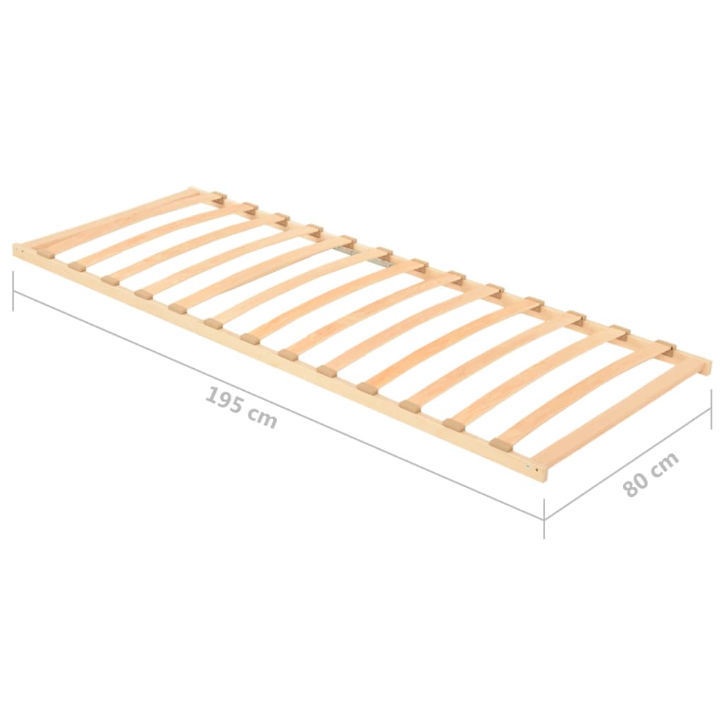 Slatted Bed without Mattress Base with 13 Slats 80x200cm