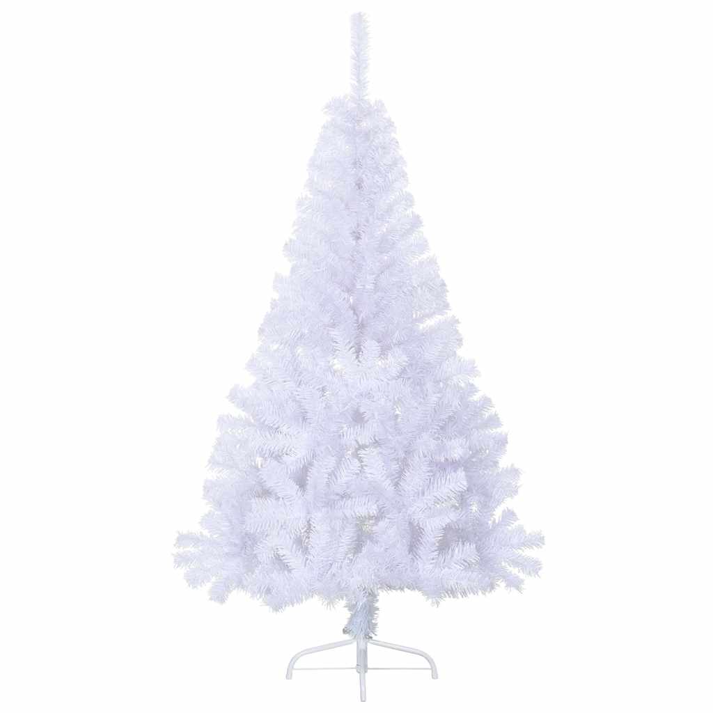 Artificial Half Christmas Tree with Stand White 150 cm PVC