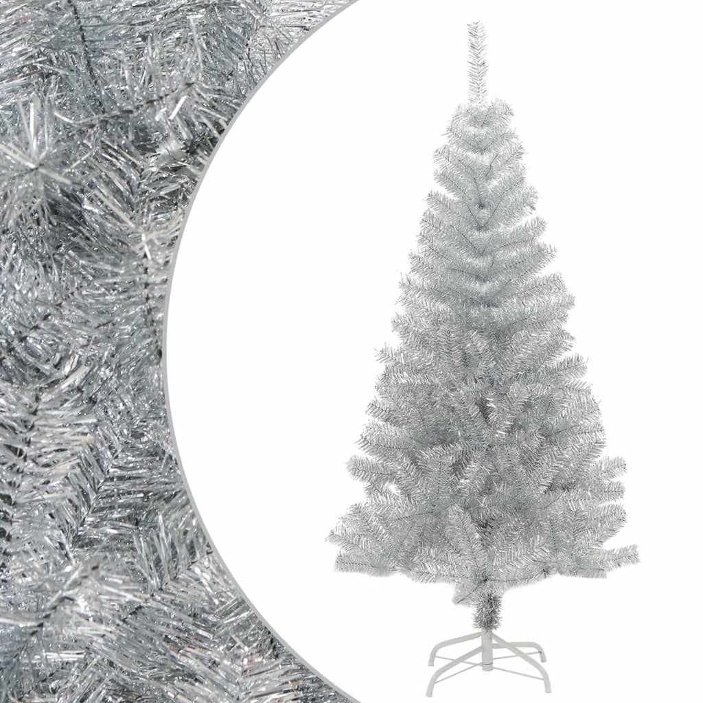 Artificial Christmas Tree with Stand Silver 120 cm PET