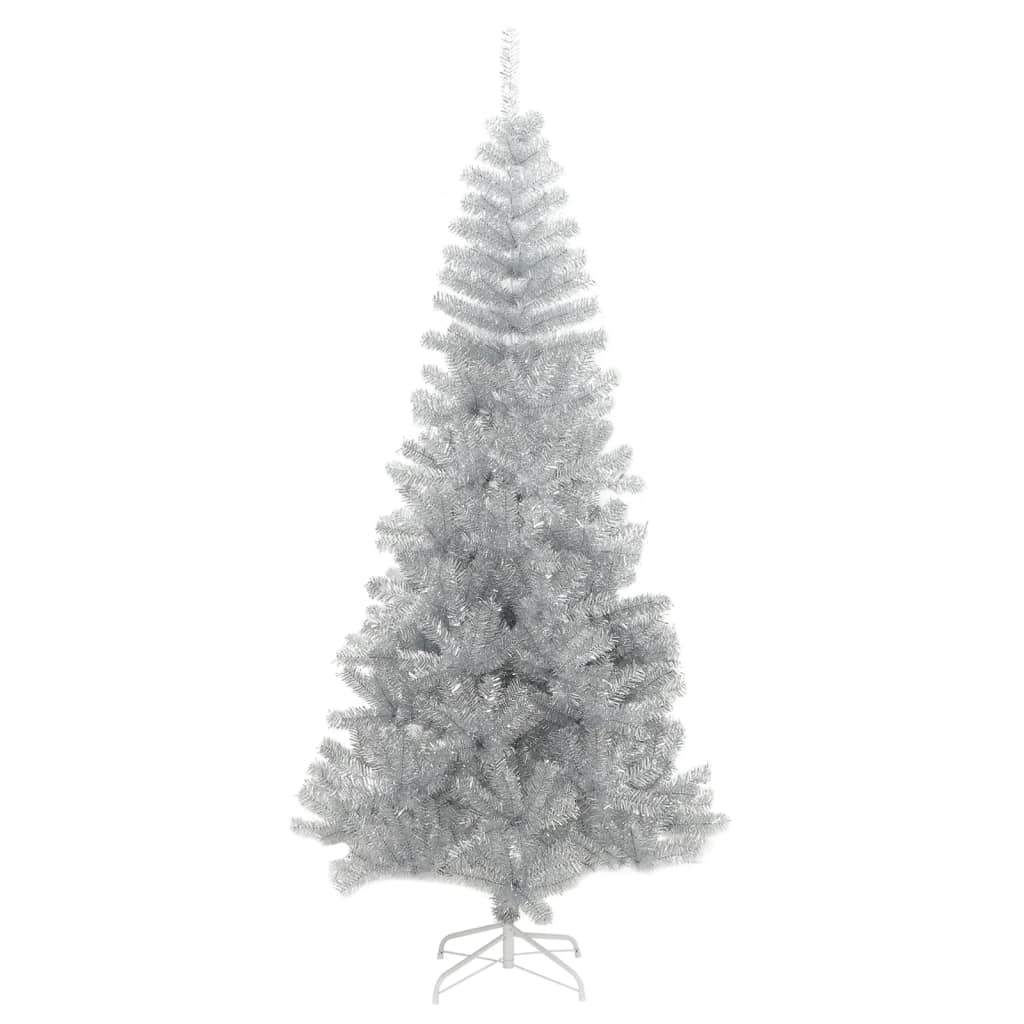 Artificial Christmas Tree with Stand Silver 240 cm PET