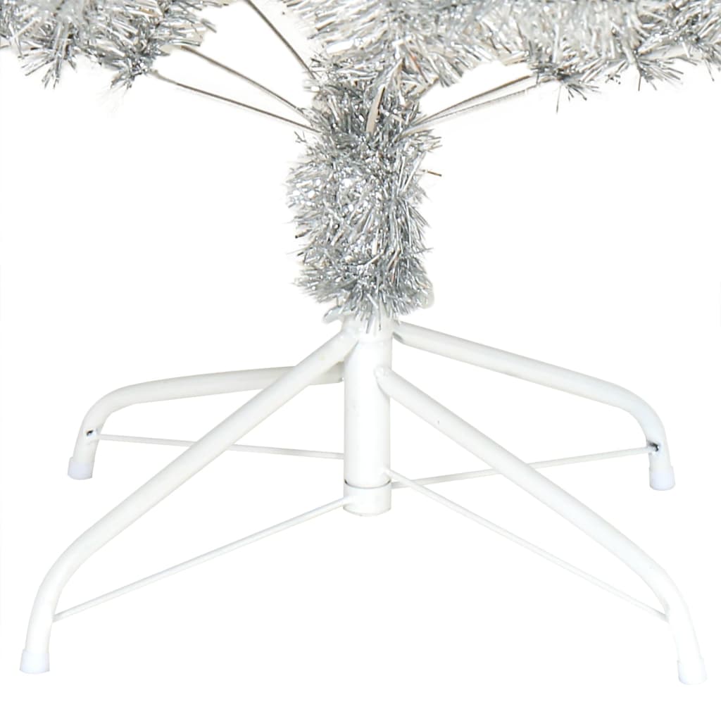 Artificial Christmas Tree with Stand Silver 240 cm PET