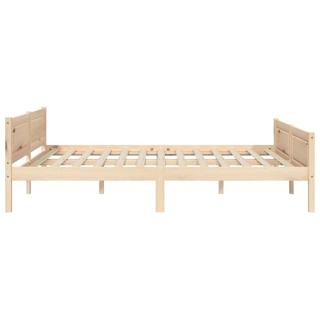 Bed Frame without Mattress Solid Pinewood 120x200 cm