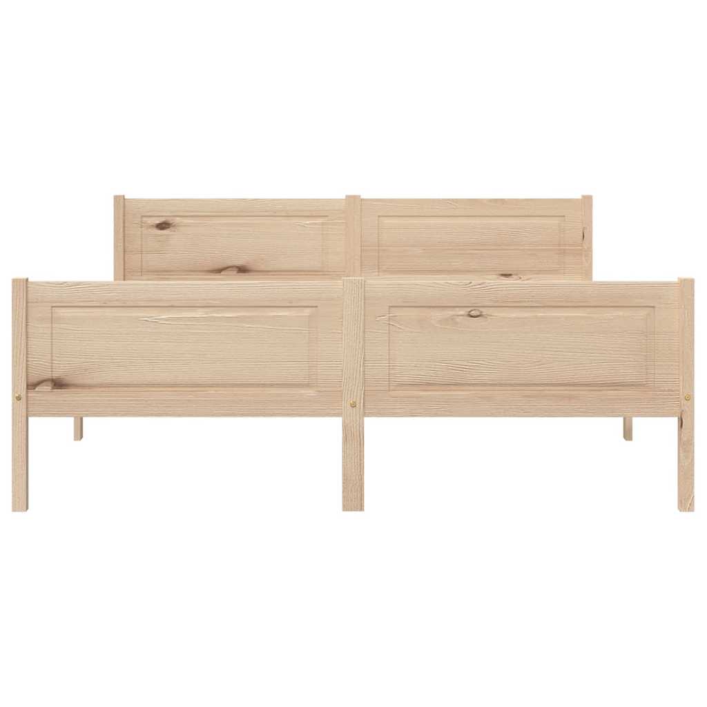 Bed Frame without Mattress Solid Pinewood 160x200 cm