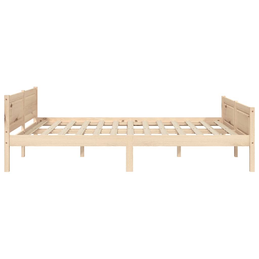 Bed Frame without Mattress Solid Pinewood 160x200 cm
