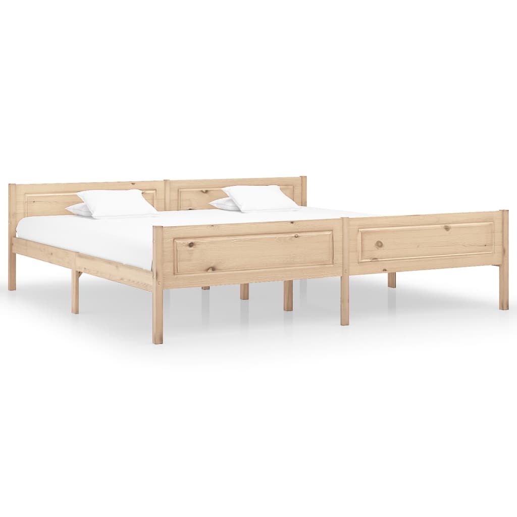 Bed Frame without Mattress Solid Pinewood 200x200 cm