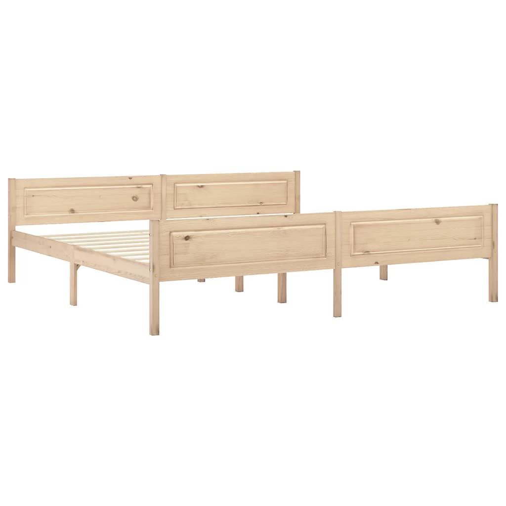Bed Frame without Mattress Solid Pinewood 200x200 cm