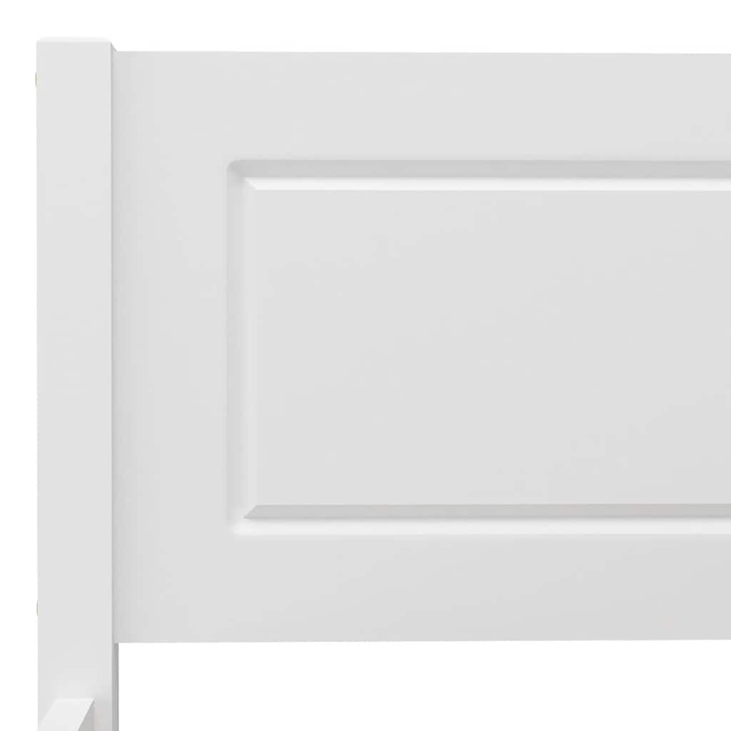 Bed Frame without Mattress Solid Pinewood White 120x200 cm
