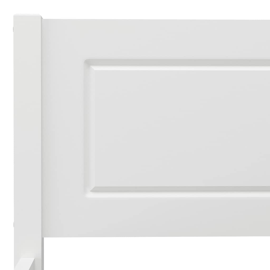 Bed Frame without Mattress Solid Pinewood White 160x200 cm