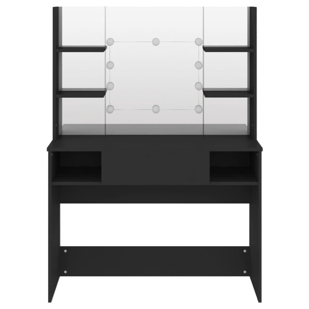 Makeup Table With Led Lights 100X40X135 Cm Mdf